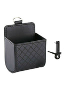 Car Air Vent Leather Pouch Storage Bag with Hook for Keys Coin Cellphone Glasses
