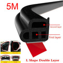 5M Seal Strip Car Door Hood Trunk Trim L-type Edge Moulding Rubber Weatherstrip