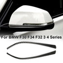 1 Pair Car Rearview Side Mirror Stripe Carbon Fiber Trim for BMW F30 F31 F33 F34