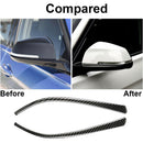 1 Pair Car Rearview Side Mirror Stripe Carbon Fiber Trim for BMW F30 F31 F33 F34