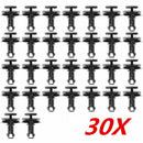 30x  Black Plastic Vehicle Car Bumper Clips Fastener Buckle Interior Trim