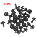 30x  Black Plastic Vehicle Car Bumper Clips Fastener Buckle Interior Trim