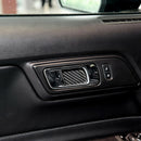 2 PCS Quality Carbon Fiber Door Handle Bowl Cover Cup Overlay Trim Black Color