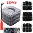 620 pcs Quality Buckle Car Push Pin Rivet Clips Door Panel Fasteners Set New