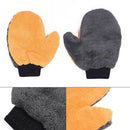 Double-side Thick Coral Fleece Car Gloves Multi-fonction Car Wash Mitt for Car
