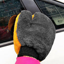Double-side Thick Coral Fleece Car Gloves Multi-fonction Car Wash Mitt for Car