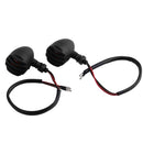 2Pcs/Set Black Motorcycle Turn Signals Bulb Indicators Blinkers Universal Fit