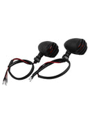 2Pcs/Set Black Motorcycle Turn Signals Bulb Indicators Blinkers Universal Fit