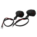 2Pcs/Set Black Motorcycle Turn Signals Bulb Indicators Blinkers Universal Fit