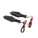 2 Flasher Warning-Lamp Motorcycle-Signal-Lights led-Turn-Signal Black