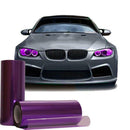 Purple Car Headlight Fog Light Tint Film Vinyl Wrap Sheet Waterproof 30x180cm