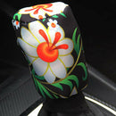 3Pcs Car Steering Wheel Handbrake Shift Cover Flower Car Interior Decor 37-38cm
