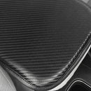 Carbon Fiber Car Armrest Cover Universal Center Console Cushion Pad Leather Mat