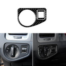2Pcs Carbon Fiber Interior Headlight Switch Cover Trim for VW Golf 7 2013-2017