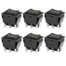 6Pcs 6-Pin ON/OFF/ON Mini Momentary Rocker Switch For 16A/250VAC 20A/250VAC