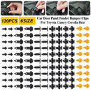120Pcs Set Mixed Car Door Bumper Fenders Fastener Retainer Rivet Push Pin Clips