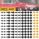 120Pcs Set Mixed Car Door Bumper Fenders Fastener Retainer Rivet Push Pin Clips