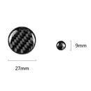 2x New Car Volume Button Trim Carbon Fiber Knob Cover Trims For Mazda