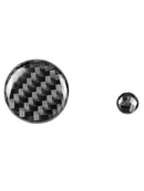 2x New Car Volume Button Trim Carbon Fiber Knob Cover Trims For Mazda