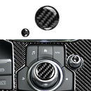 2x New Car Volume Button Trim Carbon Fiber Knob Cover Trims For Mazda
