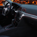 2Pcs Interior-Stickers Decoration Dashboard Steering-Strips Car-Seal Styling