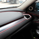 2Pcs Interior-Stickers Decoration Dashboard Steering-Strips Car-Seal Styling