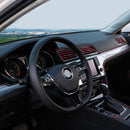 2Pcs Interior-Stickers Decoration Dashboard Steering-Strips Car-Seal Styling