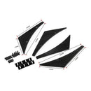 4Pcs  Front Bumper Canards Splitter Lip Kit Bumper Guard Decoration ABS