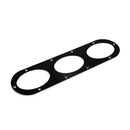 Universal Black Aluminum Rear Bumper Air Diversion Diffuser Panel 3 Holes