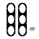 Universal Black Aluminum Rear Bumper Air Diversion Diffuser Panel 3 Holes