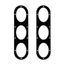 Universal Black Aluminum Rear Bumper Air Diversion Diffuser Panel 3 Holes