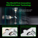 XTOOL P1030245 D1-10W High Accuracy DIY Laser Engraving & Cutting Machine + Rotary Attachment + Raiser Kit