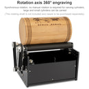 DAJA D2 3W 3000mW 17x20cm Engraving Area 360 Degrees Rotation Laser Engraver Carving Machine, EU Plug