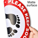 10 PCS Self-adhesive Waterproof PVC Epidemic Prevention Social Distance Floor Stickers, Lengthï¼š24cm