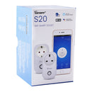 Sonoff S20-UK WiFi Smart Power Plug Socket Wireless Remote Control Timer Power Switch, Compatible with Alexa and Google Home, Support iOS and Android, UK Plug