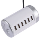 30W 6-USB Ports Charger Station Power Adapter AC100-240V, US Plug(White)