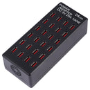 100W 24 USB Ports Fast Charger Station Smart Charger with LED Indicator AC 100-240V, US Plug(Black)