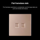 CAT.6 Shielded Pass-through Network Module, Dual Ports Panel + Shielded Pass-through (Gold)