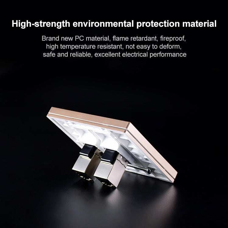 CAT.6 Shielded Pass-through Network Module, Dual Ports Panel + Shielded Pass-through (Gold)