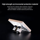 CAT.6 Shielded Pass-through Network Module, Dual Ports Panel + Shielded Pass-through (Grey)