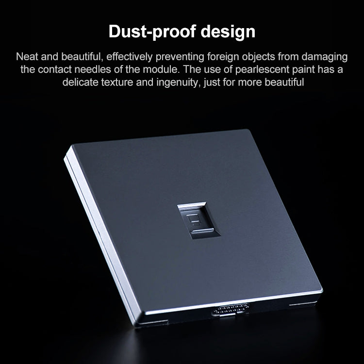 CAT.6 Shielded Pass-through Network Module, Dual Ports Panel + Shielded Pass-through (Gold)