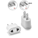 US & EU to US Plug AC Wall Universal Travel Power Socket Plug Adaptor, AC 250V (White)