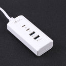 KY-888 20W 2 x USB-C / Type-C PD + 2 x USB Fast Charger Ultra High Speed Socket, EU Plug (White)