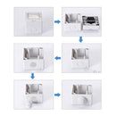 Outdoor IP55 Waterproof Double-connection Socket, EU Plug
