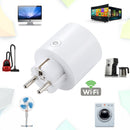 JH-G01E 16A 2.4GHz WiFi Control Smart Home Power Socket Works with Alexa & Google Home, Support LED Indicator, AC 100-240V, EU Plug(White)