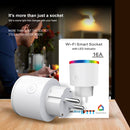 JH-G01E 16A 2.4GHz WiFi Control Smart Home Power Socket Works with Alexa & Google Home, Support LED Indicator, AC 100-240V, EU Plug(White)