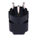 Portable Universal Socket to Israel Plug Power Adapter Travel Charger (Black)
