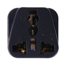 Portable Universal Socket to Israel Plug Power Adapter Travel Charger (Black)