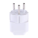 Portable Universal Socket to Israel Plug Power Adapter Travel Charger (White)