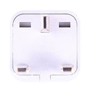 Portable Universal Socket to UK Plug Power Adapter Travel Charger (White)